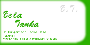 bela tanka business card