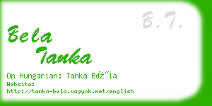 bela tanka business card